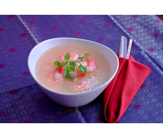 116. Rice Soup with Jumbo Shrimp